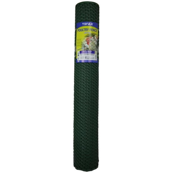 Tenax 72120348 Plastic Hex Net Poultry Fence, Green - 200 ft.