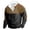 Z108b-Black, variant on AWZXDE Men's Winter Half Button Two Tone Stand Collar Sweatshirt, Long Sleeve Pullover Navy,L