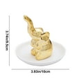 thumbnail image 3 of Jewelry Dish, Trinket Tray, White Ceramic Elephant Ring Holder, Decorative Catchall for Vanity, Dresser, 3 of 7