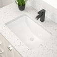 thumbnail image 2 of Dcolora Undermount Bathroom Sink – 19" x 13" White Porcelain Ceramic Rectangular Vessel Sink for Under-Counter Installation, Modern Lavatory Vanity Bath Sink Bowl Basin with Overflow, 2 of 7