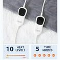 thumbnail image 5 of L'AGRATY Heated Blanket King Size, Soft Flannel Electric Blanket with 10 Heating Levels, 5 Timer Settings, 8-Hour Auto Off and Overheat Protection, 100"x90", Grey, 5 of 8