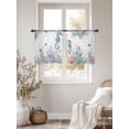 thumbnail image 4 of Seahorse Sheer Curtains 54 Inch Long 2 Panels, Watercolor Seaweed Fish Coral White Letter Texture Light Filtering Rod Pocket Curtains, Sheer Voile Drapes for Living Room Bedroom, 52"x54", 4 of 8