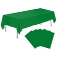 thumbnail image 1 of Mantel desechable - Paquete de 6, manteles de 54 x 108 pulgadas para fiestas, manteles decorativos para mesas rectangulares, cubierta de mesa de plástico impermeable, a prueba de fugas y resistente, 1 of 5