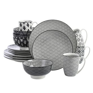 Corelle Urban Arc 16-Piece Square Glass Dinnerware Set with