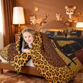 thumbnail image 3 of meiyoeat leopard Print Camper Full Size Comforter Sets,Sunset Silhouette Print Bedding Comforter Set,Black Reversible,3-Piece,1 Comforter and 2 Pillowcases, 3 of 7