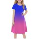 thumbnail image 3 of Teen Girls Dresses Short Sleeve Gradient Dress Casual Summer A-Line Sundress for Kids Soft & Breathable Fabric Ages 4-12 ,Sie:120, 3 of 7