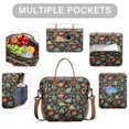 thumbnail image 2 of DarkBrown Cartoon Dinosaurs Forest Pattern Womens Lunch Box for Work,Insulated Large Lunch Bag for Tween and Teen,Loncheras Para Mujer,Leakproof Adult Lunch Bag for Work,Beach,Travel,Picnic,Camping, 2 of 7