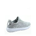 thumbnail image 2 of Remy-18 Women's Fashion Flat Glitter Light weight Lace Up Rubber Running Athletic Shoes, 2 of 2