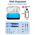 thumbnail image 6 of SUNMON Insulin Cooler Travel Case for Pen & Vials, Temperature Display Diabetic Medical Cooling Bag with Protective Ice Brick, Tsa Approved Refrigerated Diabetes Supplies Carrying Organizer(Black), 6 of 9