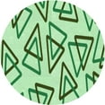 thumbnail image 1 of Ahgly Company Machine Washable Indoor Round Transitional Green Area Rugs, 6' Round, 1 of 7