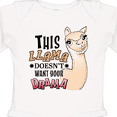thumbnail image 4 of Inktastic This Llama Doesn't Want Your Drama cute llama Boys or Girls Long Sleeve Baby Bodysuit, 4 of 5