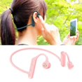 thumbnail image 2 of Auriculares de conducción ósea Auriculares deportivos de oreja abierta Micrófono incorporado Controladores de música 3-4H Rango de Rosa, 2 of 8