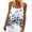 Navy, variant on Honeeladyy Sales Online Women Floral Print Pattern Shirt Sleeveless Casual Crewneck Ruched Tank Tops Summer Loose Sling Vest Blouse