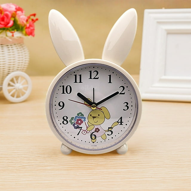 IROINID Digital Alarm Clock,Digital Led Small Digital Alarm Clock For Bedrooms Bedside,Creatives Small Alarm Clock,Cute Rabbit Bedhead,Cute Children's Cartoons,Silent Clock,Student Simplicitys