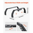 thumbnail image 3 of KFFKFF Overland Truck Bed Rack, 14.4-17.3 in Height, Adjustable Bed Cargo Rack with Security LED Light, Compatible with Ram 1500/Tundra/Silverado 1500/F150/Gladiator JT, 3 of 9