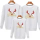 thumbnail image 3 of Conjuntos familiares a juego para Navidad 2024 Sudadera informal con cuello redondo Sudadera con capucha con estampado de ciervos de dibujos animados Ropa para mamá y yo Look familiar navideño, 3 of 4