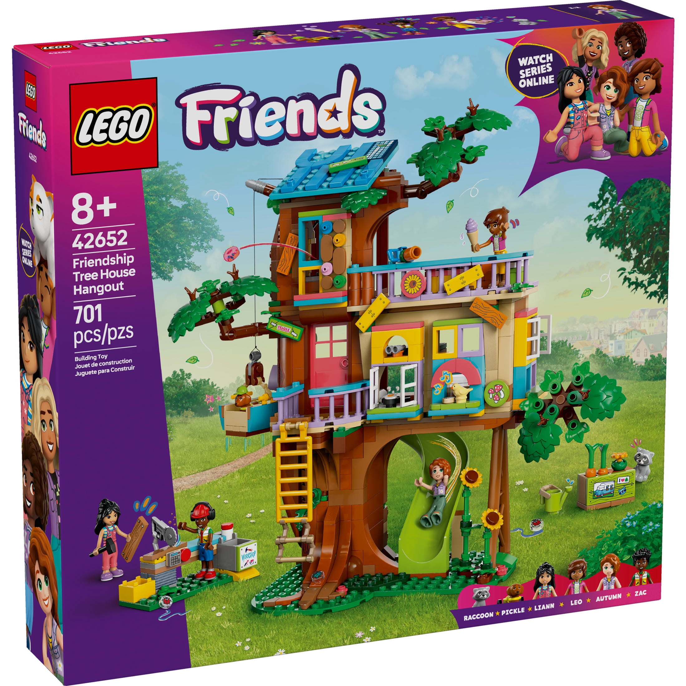 LEGO Friends Friendship Tree House Hangout - Building Toys Playset for Kids, Girls & Boys, Ages 8+ - Pretend Play Gift Ideas for Graduation - 4 Minifigures & 2 Animal Figures - 42652