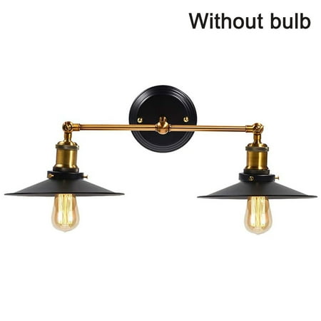 

Laegsmetg Wall Sconce Lighting Industrial 2 Light Wall Mounted Indoor Wall Light Fixtures with Metal Shade，Light for Kitchen Living Room Hallway Wall