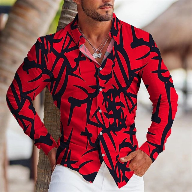 Camisas de hombre de moda de lujo con pétalos, informal, para exteriores, con farolas, suaves y cómodas, con patrón de alta definición, nuevas camisetas para hombre