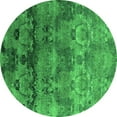 thumbnail image 1 of Ahgly Company Indoor Round Oriental Green Industrial Area Rugs, 4' Round, 1 of 4