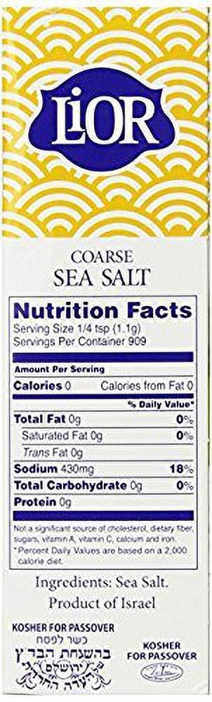 Lior Coarse Sea Salt Natural Red Sea Salt 35.2 Oz. Pack Of 3.