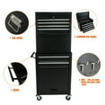 thumbnail image 6 of Tool Cabinet on Wheels, 6-Drawer Lockable Rolling Tool Chest w/ 4 Universal Wheels, 2 in 1 Detachable Tool Box Storage Organizer for Garage Workshop Repair Shop, 6 of 10