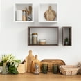 thumbnail image 2 of Kaboon Wall Mount Cube Shelf Set of 3,19.75x12.5x7.75, Model-Cube-Shelf, Eucalyptus, 2 of 7