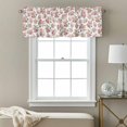 thumbnail image 3 of Pink Ombre Spring Floral Kitchen Curtain Valances for Windows Farmhouse Short Curtains, Summer Flowers Botanical Rod Pocket Valance Curtain for Bedroom Cafe Living Room 60"x18", 3 of 8
