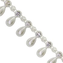 Expo Int'l 5 yards of Nina 3/4" Teardrop Rhinestone Trim