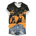 thumbnail image 6 of felwors Plus Size Halloween T Shirt Women Funny Graphic Print Fall Short Sleeve Tee Tops Orange, L, 6 of 7