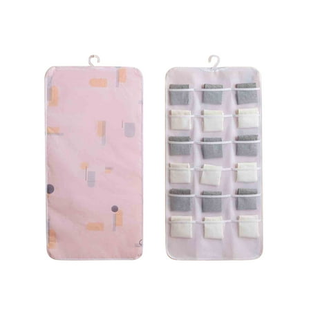 

Non-woven Storage Bag Washable Wardrobe Multi-pocket Bra Hanging Bag Door Rear Socks Storage Bag