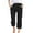 Black Pants, variant on Women's Casual Solid Color Plain Weave Breathable Ankle Length Pants Soft Female Summer Trousers