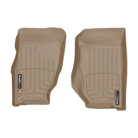 WeatherTech Custom Fit FloorLiners compatible with 2002-2007 Jeep Liberty - 1st Row (Driver & Passenger), Tan