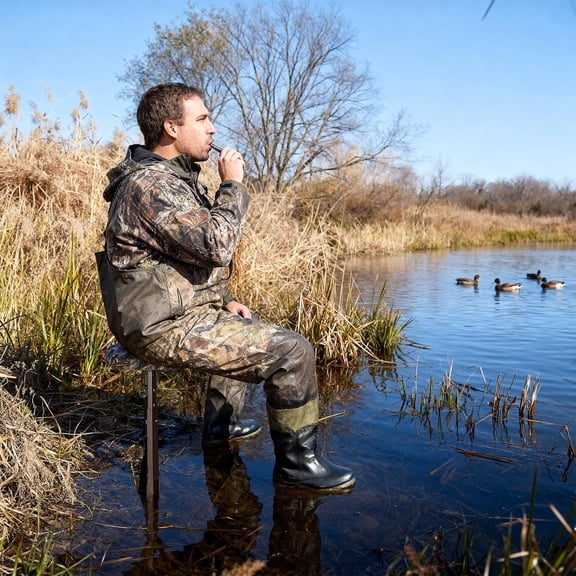 Mud Seat, Padded Camo Marsh Seat, Folding Hunting Seat, Waterfowl Duck Hunting Gear, Outdoor and Camping Gear