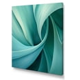 thumbnail image 2 of Designart "Spiraling Tranquil Teal Twist III" Abstract Spirals Canvas Wall Art, 2 of 7