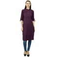thumbnail image 2 of Phagun Kurti Tunique en Coton Col Mandarin Ethnique Décontracté, 2 of 2