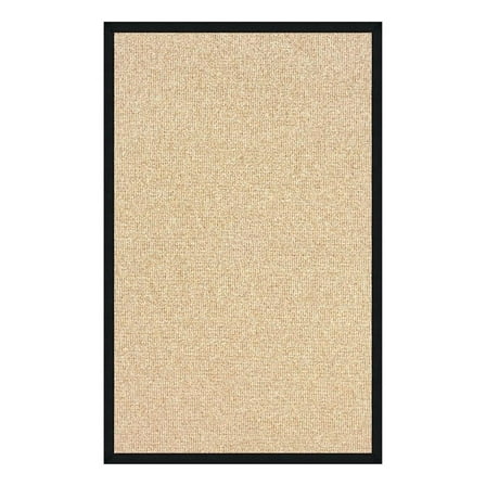 Linon Empire Machine Tufted Wool 5'x8' Rug in Natural and Black