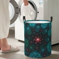 thumbnail image 4 of DouZhe Waterproof Collapsible Large Laundry Baskets, Green Spiral Mandela Prints Circular Hamper with Handles, 4 of 6
