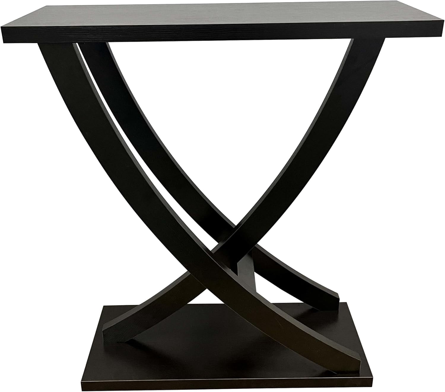 Royard Oaktree 31" Small Console Table, Farmhouse Wood Entryway Table with Curved Intersecting Legs