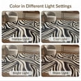 thumbnail image 7 of ODIKA 6'x9' Washable Area Rug Geometry Style With Bold Modern Line Motif Abstract Animal Inspired Playful for Dining Room, Under Table, Office Décor, Non-Slip Chair-Friendly, 7 of 7