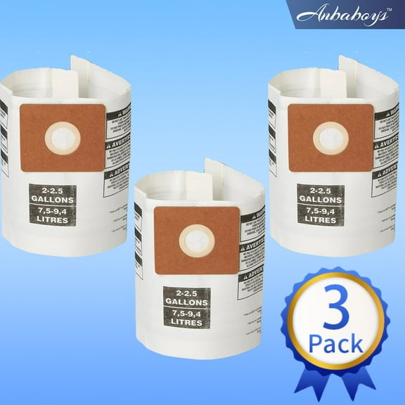 Vacuum Bags for Shop-Vac Type B 90668 906-68-00 2 Gallon Vacuum 3-Pack