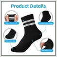 thumbnail image 5 of Armscye 6 Pairs Kids Cotton Socks,Boy Crew Socks,Kids Sports Cushioned Crew Socks,Casual Stripes Socks,Mid Cut Ankle Socks for Boys Girls 3-12 Year Old(L), 5 of 8