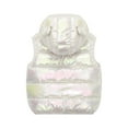 thumbnail image 4 of hoksml Toddler Kids Satin Puffer Vest 1-6 Years Boys Girls Cute Hooded Sleeveless Jacket Shiny Solid Color Short Waistcoat Lightweight Quilted Casual Outerwear for Preschoolers, 4 of 8