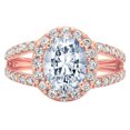 thumbnail image 7 of Solitaire with Accents Engagement Ring for Women - 2.6ct Natural Aquamarine in 14K Rose Gold Promise Ring, 7 of 7