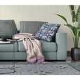 thumbnail image 4 of Elephant Howdah Faux Suede Fabric Throw Pillow in Blue and Gray 18x18, 4 of 4