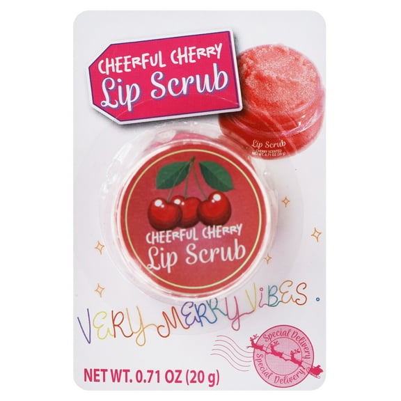 Townley Girl Cherry Lip Scrub, Exfoliating, Moisturizing,  Scrubber for Chapped Dry Lips Kids- Tweens - Teens, Scented, 0.71 oz