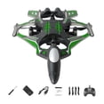 thumbnail image 1 of Avión RC listo para volar, portátil, fácil de controlar, avión de control remoto, para exteriores verde 1 Batería, 1 of 6