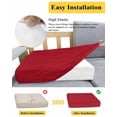 thumbnail image 5 of Pure Red Couch Cushion Covers Stretch, Washable Sofa Seat Covers Individual Seat Cushion Sofa Slipcovers Simple Solid Color Couch Cover Furniture Protector S-3PCS, 5 of 7