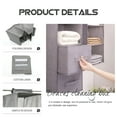 thumbnail image 3 of LAMIRO Grey Cotton Linen Closet Organizer with 3 Layers for Home Use,Foldable and Storage Solution, 3 of 4