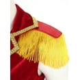 thumbnail image 6 of iixpin Women's Ringmaster Tailcoat Circus Costume Shoulder Epaulets Tassel Steampunk Jacket Red XL, 6 of 7
